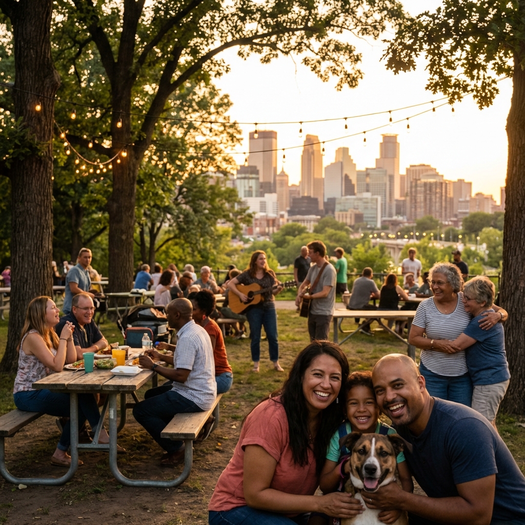 Community members gathering at the capitol
